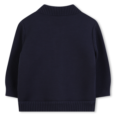 Zip-up cardigan with contrasting sleeves TIMBERLAND BOY