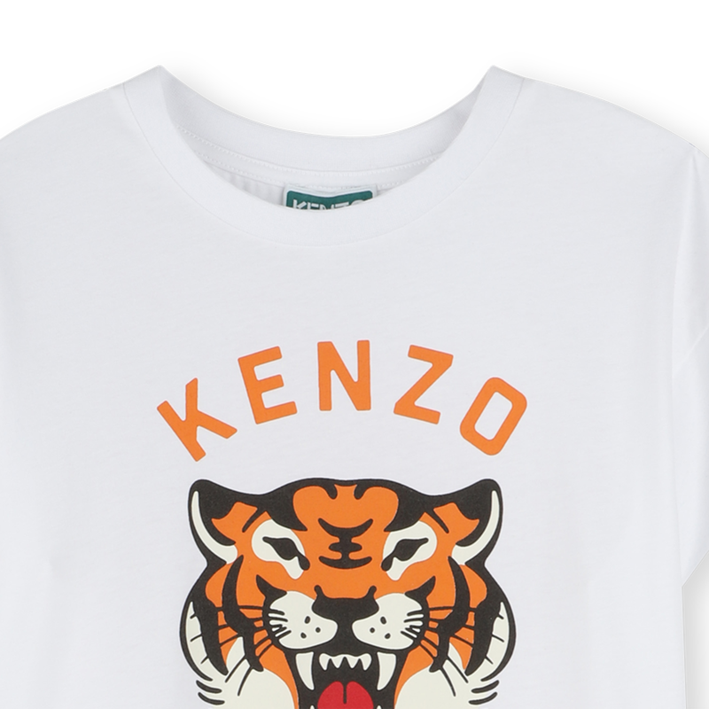 Logo print dress with ruffle KENZO KIDS 
                        GIRL