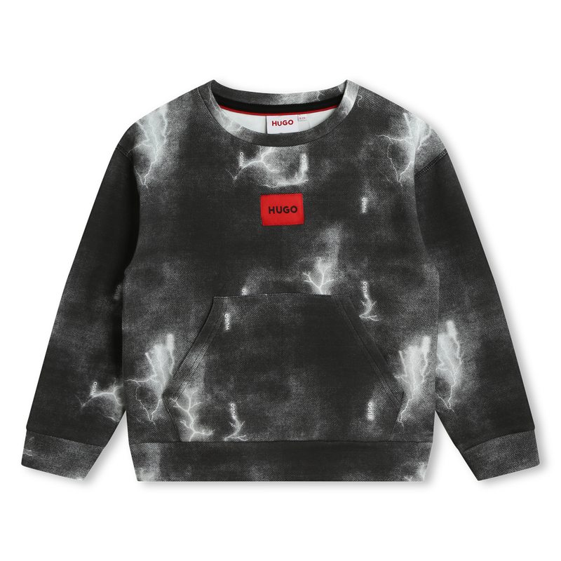 Pocket detail printed sweatshirt HUGO 
                    BOY