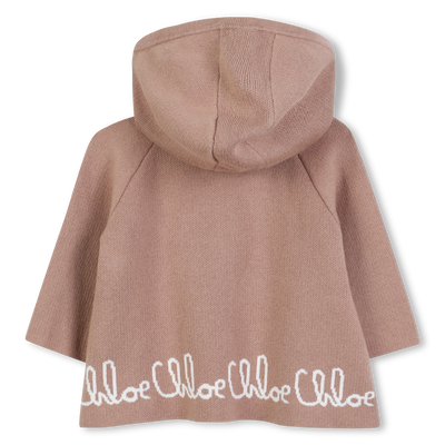 Knit hooded cape CHLOE GIRL