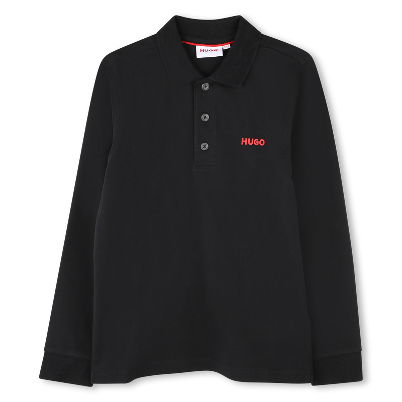 Long-Sleeved Polo Shirt HUGO 
                    BOY