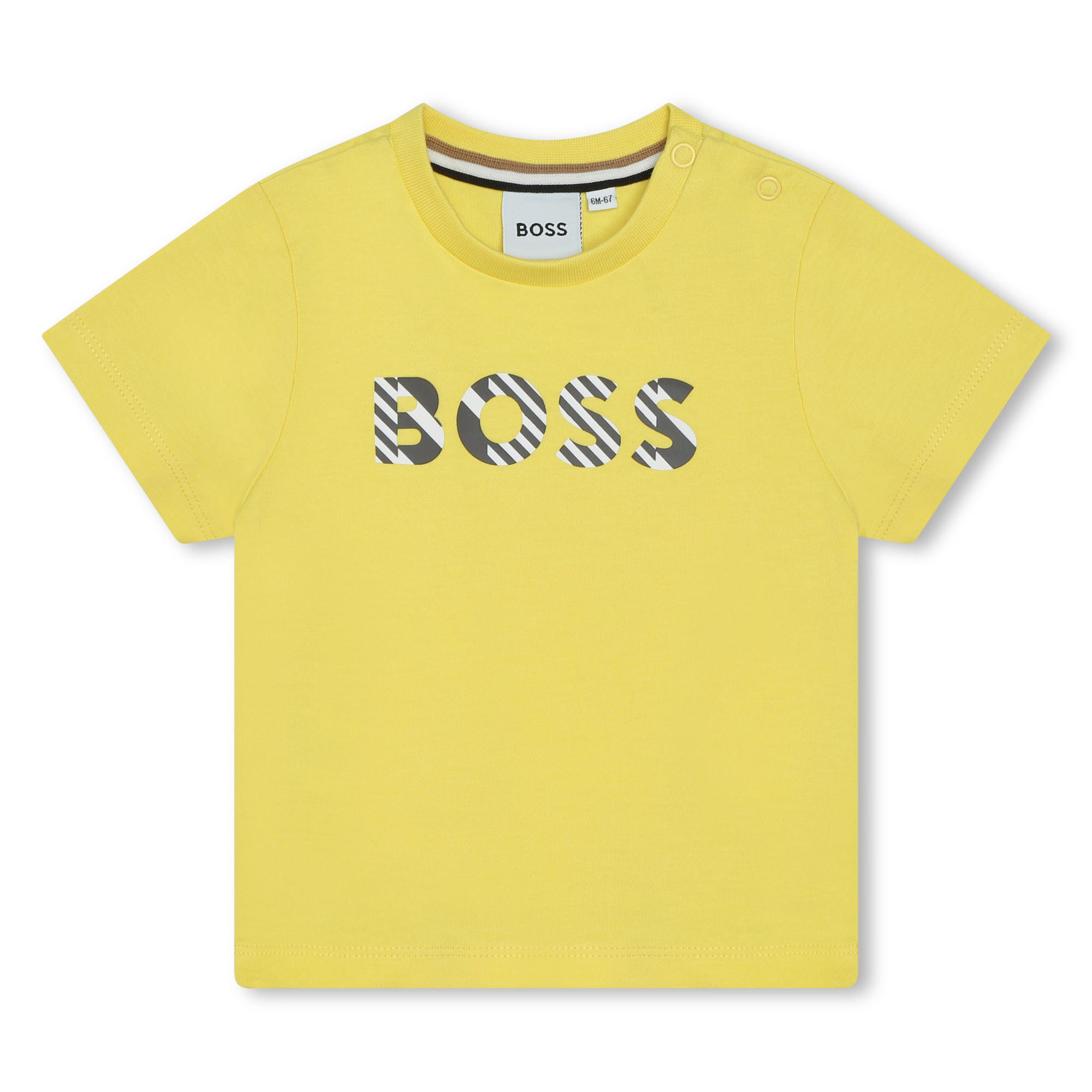 Tシャツ・カットソー BOSS Men T-shirt Yellow 50494106 057 BOSS Short sleeve t-shirt for BOY | Kids around