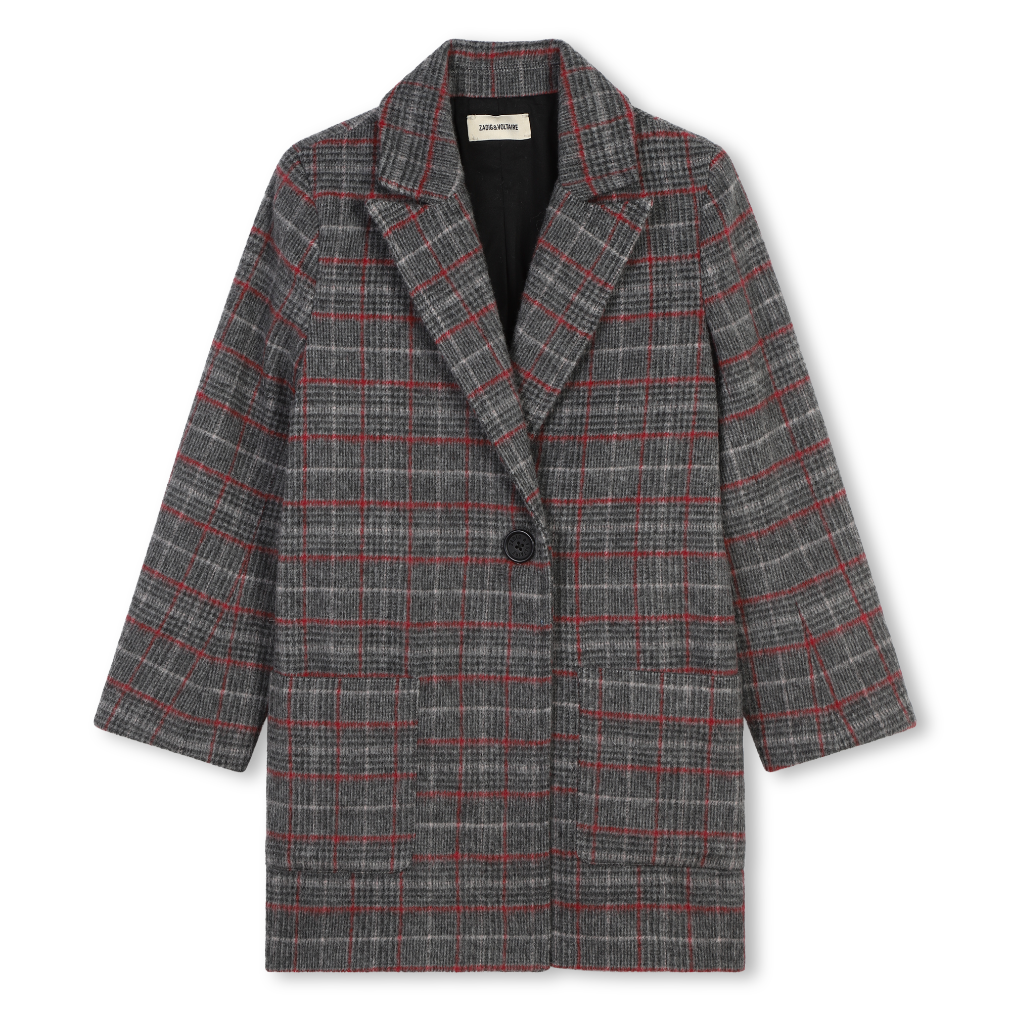 ZADIG & VOLTAIRE Checked Pattern Coat for GIRL | Kids around