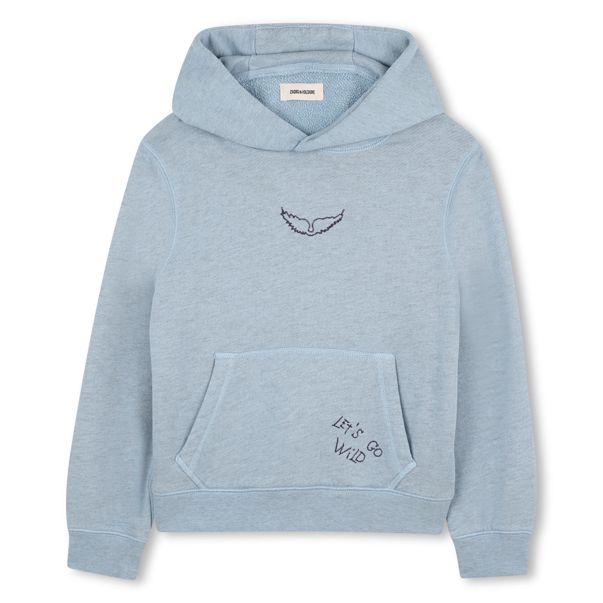 【ヴィト】 Grey Hotfix Terry Zip Hoodie in SIDEWALK | alexanderwang®